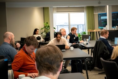 Bilde fra workshop om kvantesikker finans. Foto.