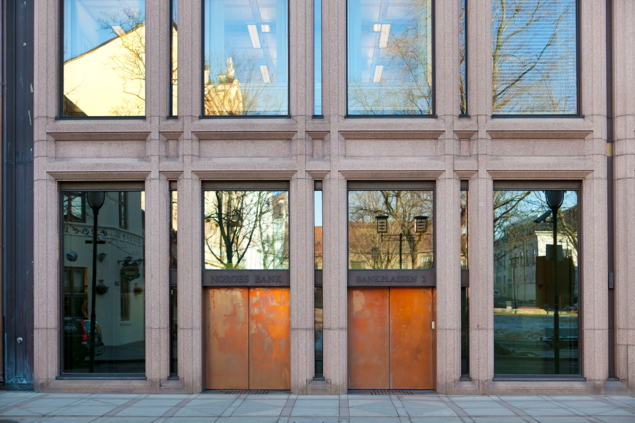 Fasaden til Norges Bank. Foto.