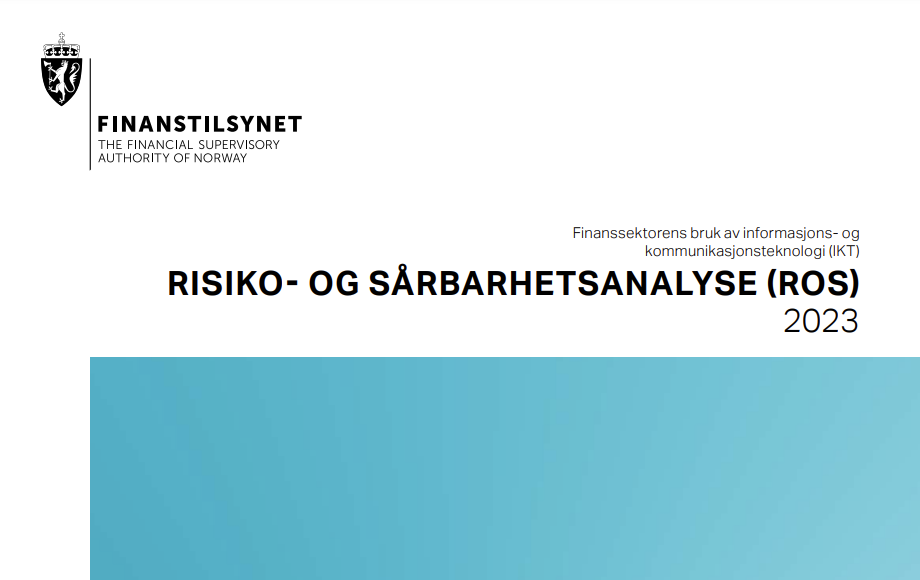 Bildet av rapporten Risiko- og sårbarhetsanalyse (ROS) 2023. Foto.