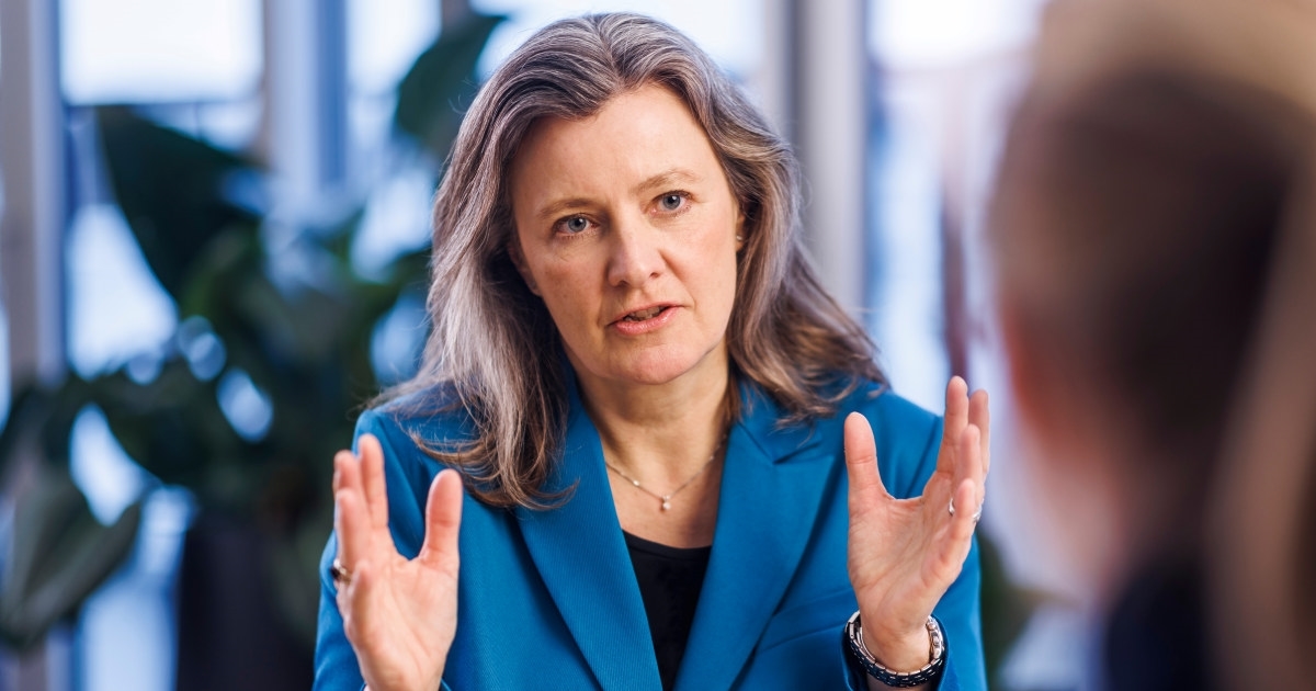 Kari Olrud Moen, administrerende direktør i Finans Norge. Foto.
