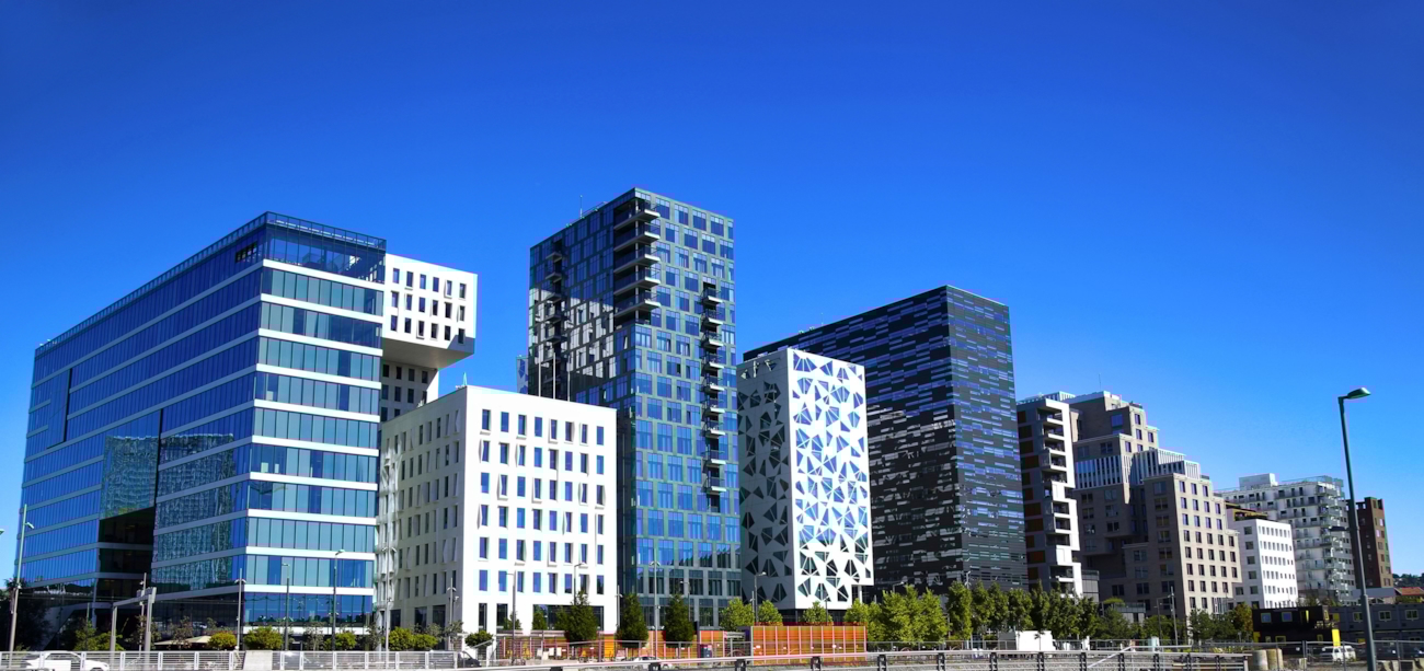 Barcode på Bjørvika, Oslo. Foto.