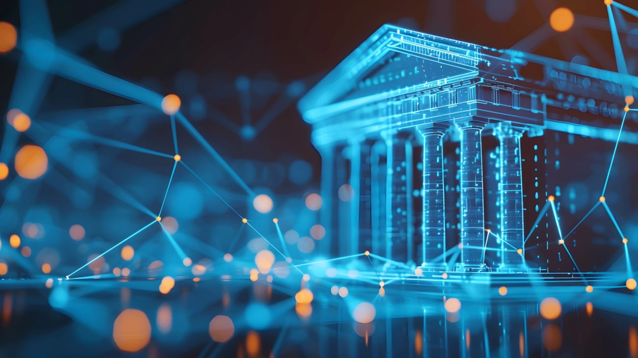 Tempel og abstrakte figurer. Foto.