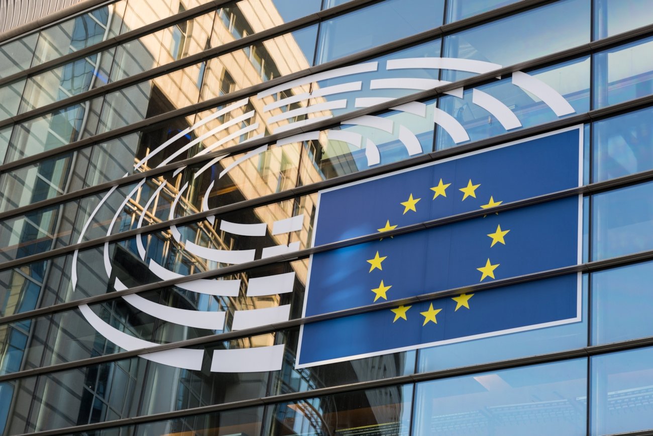 Eksteriør utenfor EU-parlamentet i Brussel. Foto.