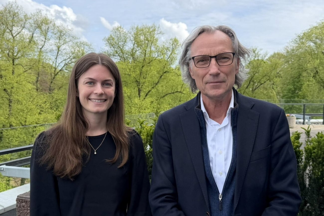 Hanna Ericsson, fagsjef i Finans Norge, og Atle Roaldsøy, fagdirektør i Finans Norge.